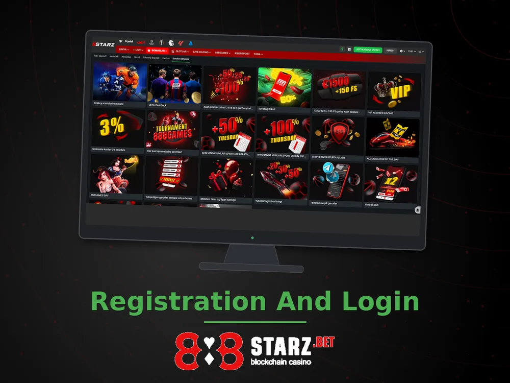 888Starz Casino - Registration And Login
