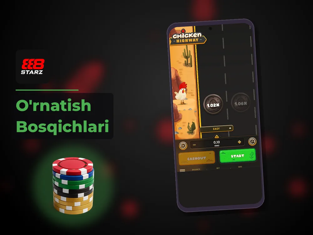 888Starz Casino - O'rnatish Bosqichlari