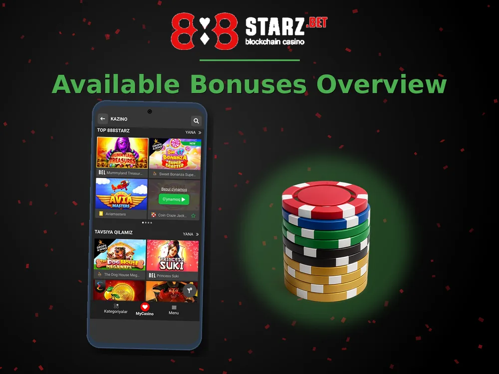 888Starz Casino - Available Bonuses Overview