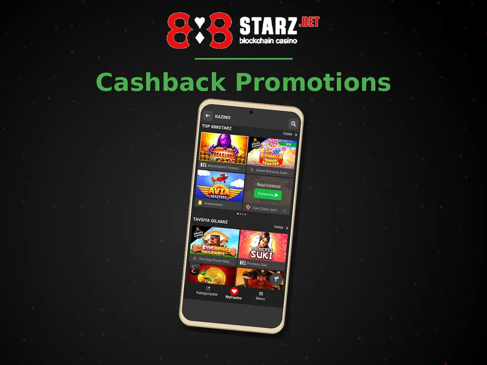 888Starz Casino - Cashback Promotions