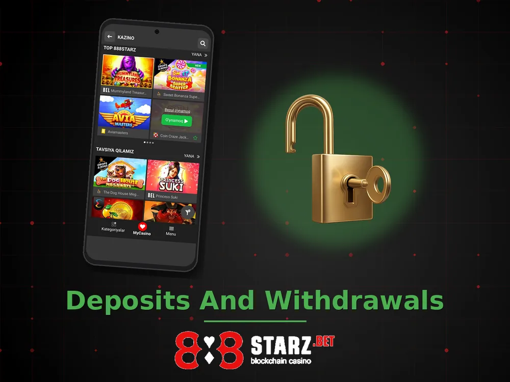 888Starz Casino - Deposits And Withdrawals