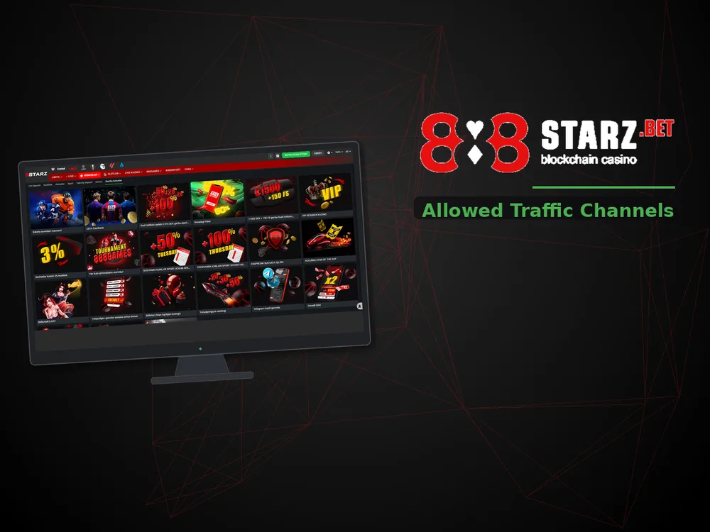 888Starz Casino - Allowed Traffic Channels