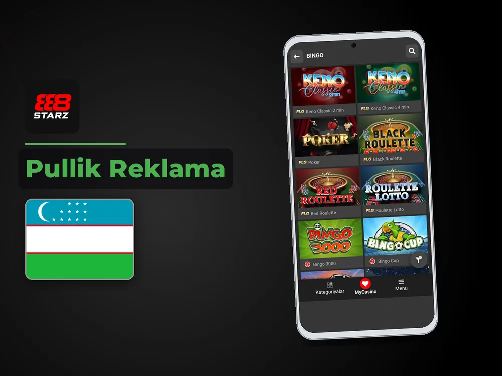 888Starz Casino - Pullik Reklama
