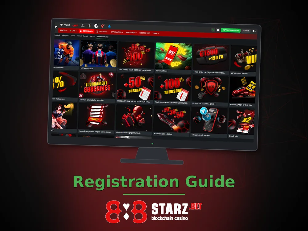 888Starz Casino - Registration Guide