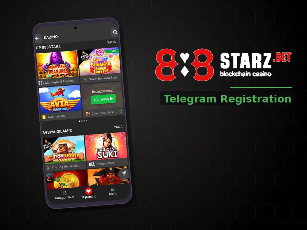 888Starz Casino - Telegram Registration
