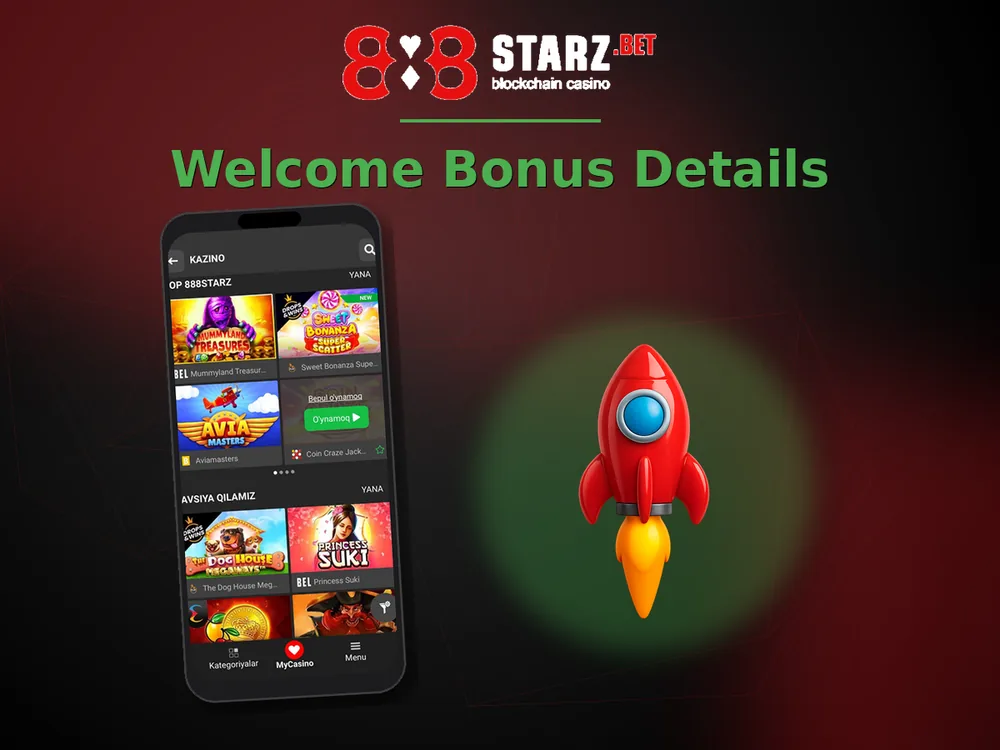 888Starz Casino - Welcome Bonus Details
