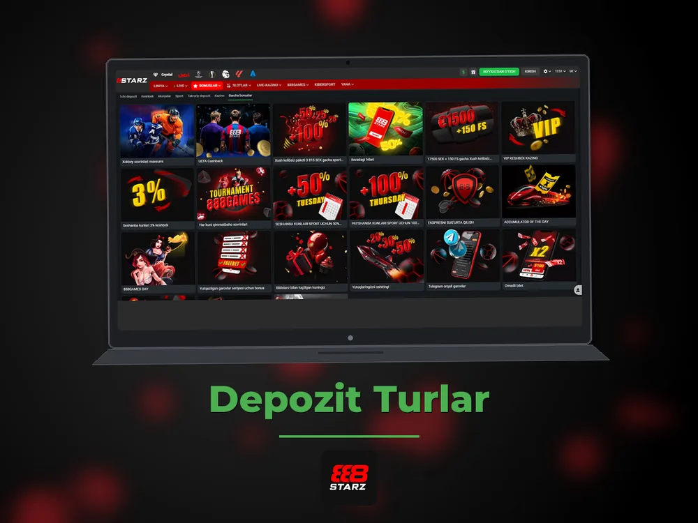 888Starz Casino - Depozit Turlar