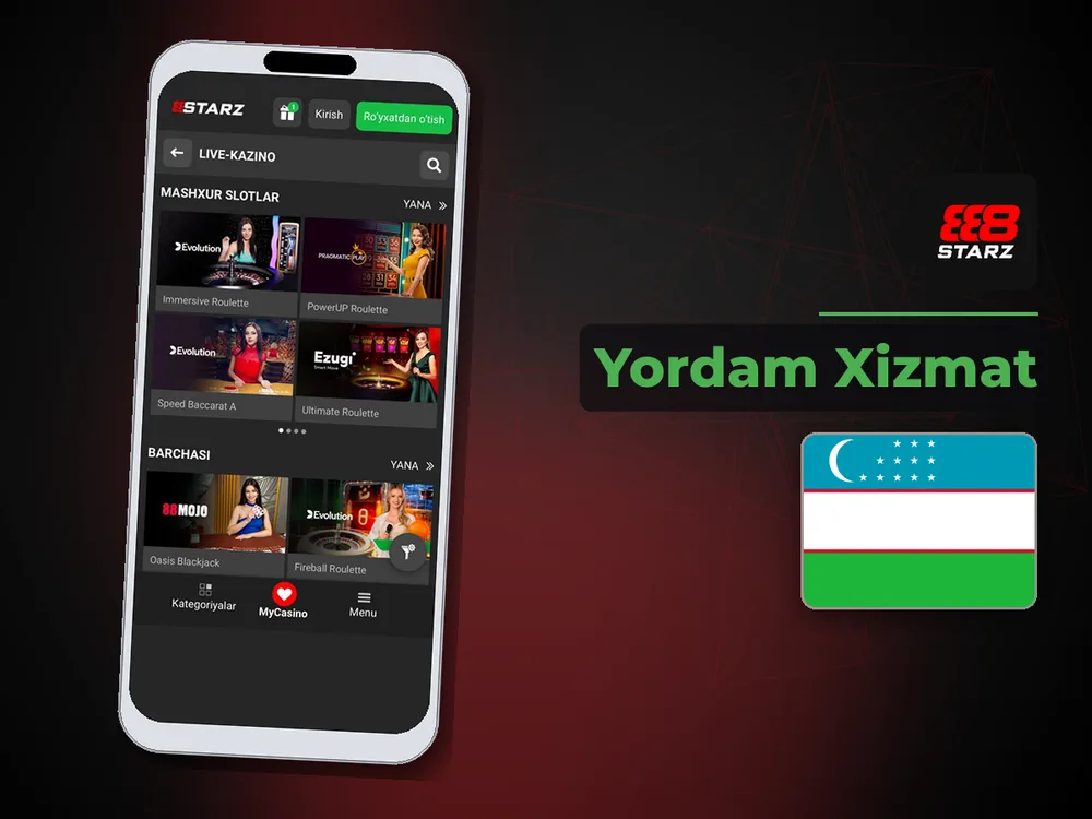 888Starz Casino - Yordam Xizmat