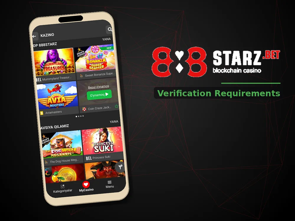 888Starz Casino - Verification Requirements