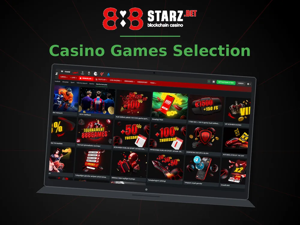 888Starz Casino - Casino Games Selection
